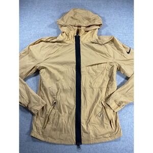 Nike Shield Mens Hooded Running Jacket Tan Wheat AJ5444-723 Size M 2393